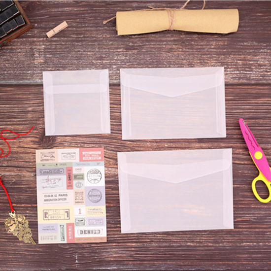 Image de Enveloppe en Papier Calque Rectangle Semi-Transparent 17.5cm x 12.5cm, 10 Pcs