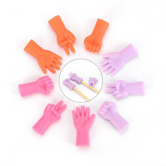 Picture of Plastic Non-slip Sweater Needle Pullover Anti-shedding Cap Knitting Needle Accessories Hand Purple 3.5cm - 2.7cm, 1 Packet ( 6 PCs/Set)