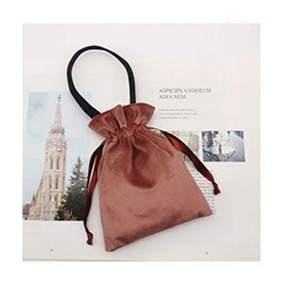 Picture of Polyester Drawstring Bags Rectangle Wine Red 20cm x 15cm, 1 Piece