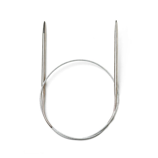 Picture of 3mm Stainless Steel Circular Circular Knitting Needles 60cm(23 5/8") long, 1 Pair