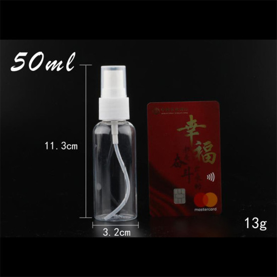 Picture of ( 50ml ) PET Portable Spray Bottle White Transparent 11.3cm x 3.2cm, 5 PCs