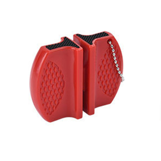 Picture of Red - ABS Mini Multifunctional Household Quick Knife Sharpener Portable Outdoor 7.5x5.7cm, 1 Piece