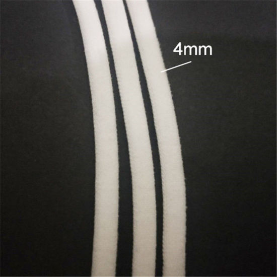Picture of Polyester Elastic Cord For Mouth Mask Craft DIY Sewing Supplies White 4mm, 100 M