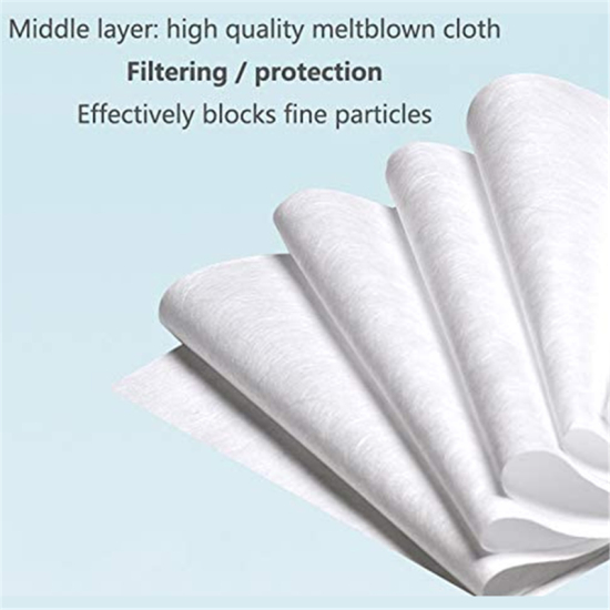Picture of White Disposable Meltblown Cloth Mask Filter for Filtering Mask DIY Supplies 17.5cm Wide，10M
