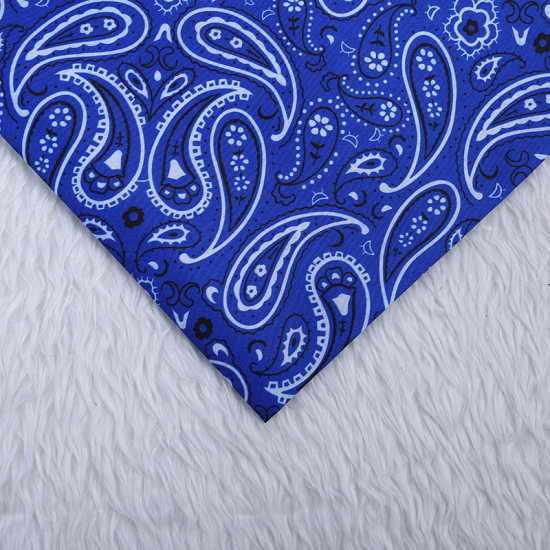 Picture of Royal Blue - Printing Polyester Paisley Pattern Fabric For DIY Masks Quilting Garment Patchwork (Width：150cm），1M
