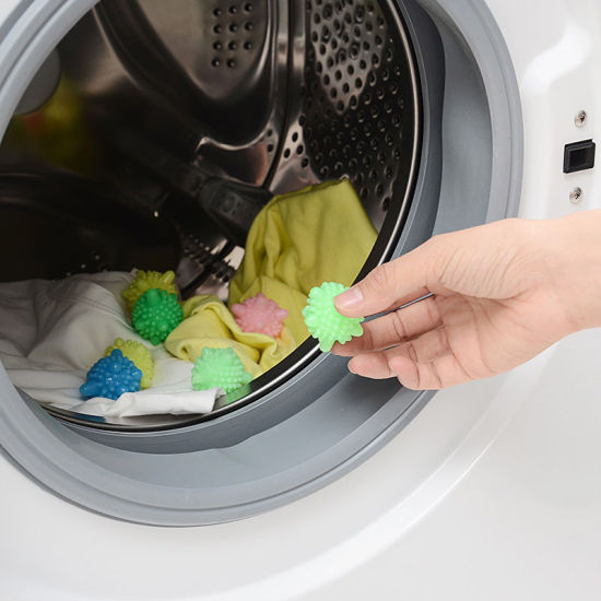 Изображение At Random Mixed - Decontamination Detergent Anti-Entanglement Laundry Ball Suitable For Washing Machine 2cm Dia. - 4.5cm Dia., 10 PCs