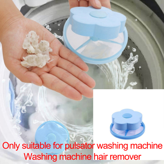 Изображение Blue - Filter Bag Washer Style Mesh Filtering Hair Removal Floating Laundry Clean Dryer Balls Laundry Detergent Lint Catcher