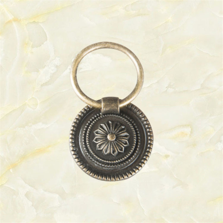 Antique Bronze - Vintage Pull Handle Knobs For Kitchen Cabinet Cupboard Dresser Door With Drawer Ring 4.5cm Dia， 1 Pcs