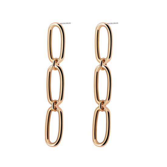 Picture of Earrings Gold Plated Geometric 60mm x 10mm, 1 Pair