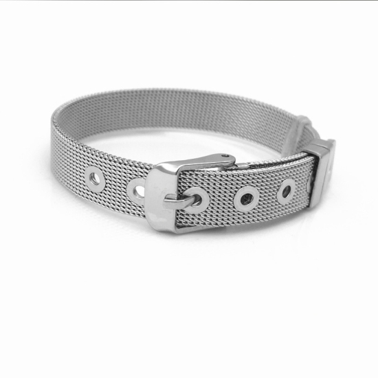 Picture of Stainless Steel Watch Bands For Watch Face Silver Tone 21cm wide, 1 Piece