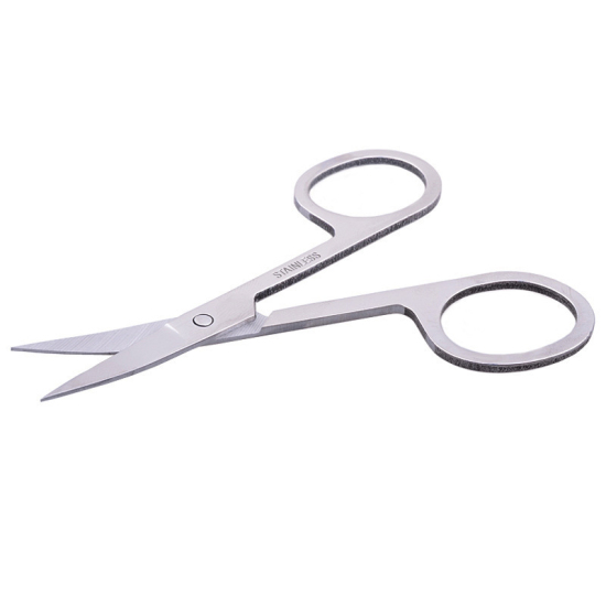 Picture of Silver Tone - Stainless Steel Scissors Small For DIY Nail Art Crafts Sewing