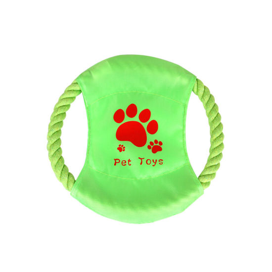 Bild von Grünes Haustier Baumwollseil Spielzeug Hundespielzeug Bissbeständiges Hundespielzeug 19cm x 19cm