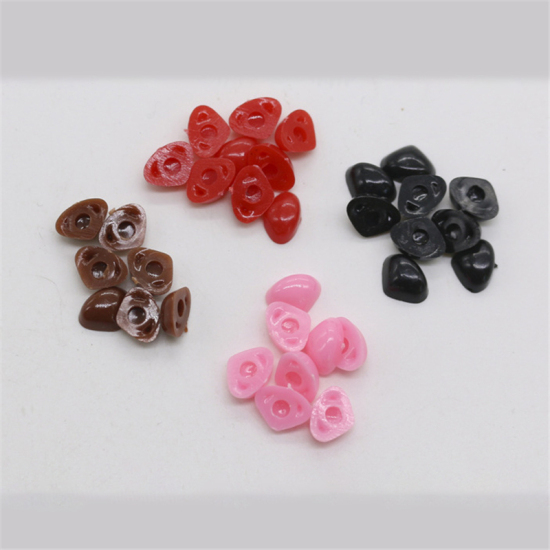 Изображение Pink - Plastic Toy Doll Making Craft Noses 17mm x 13mm，100 Pcs