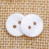 Picture of Natural Shell Sewing Buttons Scrapbooking Two Holes Round White 12.5mm Dia, 50 PCs