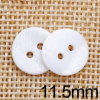 Picture of Natural Shell Sewing Buttons Scrapbooking Two Holes Round White 12.5mm Dia, 50 PCs