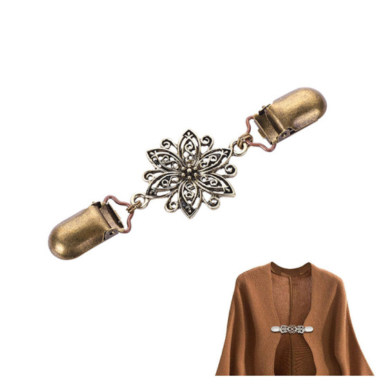 Изображение Antique Bronze - Sweater Clips Cardigan Collar Clips Dresses Shawl Clip