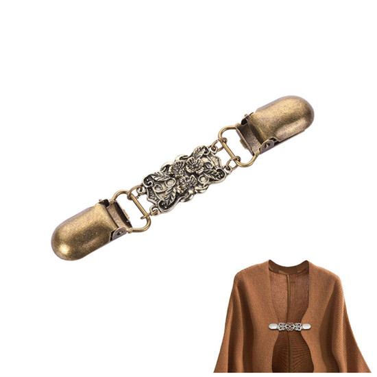 Изображение Antique Bronze - Sweater Clips Cardigan Collar Clips Dresses Shawl Clip