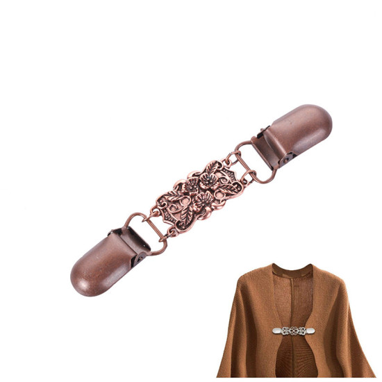Изображение Antique Copper - Sweater Clips Cardigan Collar Clips Dresses Shawl Clip
