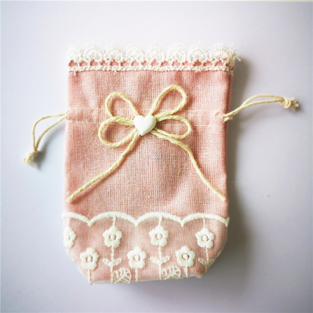 Picture of Light Green - Fabric Drawstring Bags Rectangle，2 Pcs