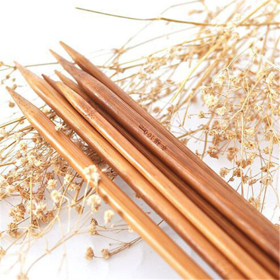 Picture of Natural - 4mm Bamboo Double Pointed Knitting Needles Coffee 36cm long（4 Pcs/Set），4 Sets