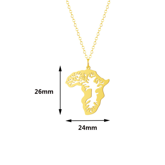 Imagen de Acero Inoxidable Collares Chapado en Oro Ronda Cactus 45cm longitud, 1 Unidad