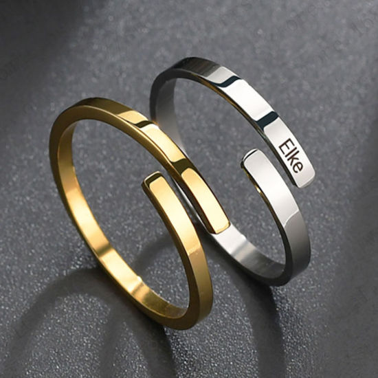 Picture of Stainless Steel Open Adjustable Rings Gold Plated 1 Piece