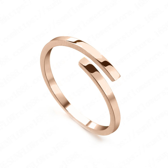 Picture of Stainless Steel Open Adjustable Rings Rose Gold 1 Piece