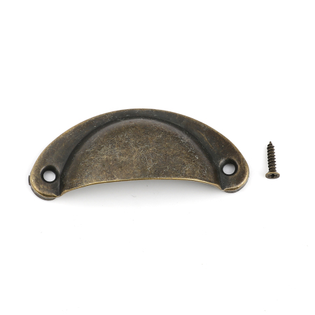 Bild von Eisenlegierung Kistengriff Halbrund Bronzefarbe 8x3.7cm 1.4x0.6cm, 1 Set