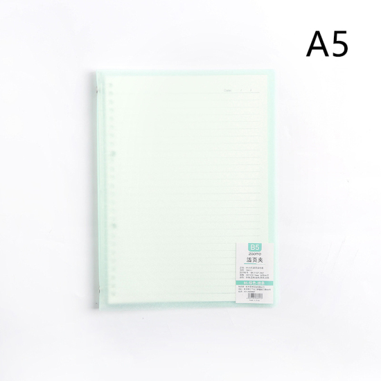 Bild von (30 Blatt) Polypropylen Notizbuch Grün Rechteck Streifen Trennbar 23.5cm x 17.5cm, 1 Stück