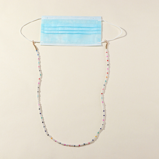 Bild von Gesichtsmaske und Brille Halsband Lariat Halskette Bunt 72cm lang, 1 Strang