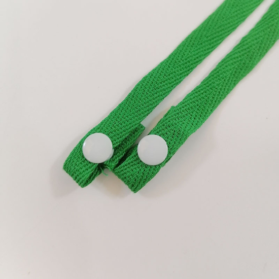 Bild von Modisch Baumwolle Gesichtsmaske und Brille Halsriemen Lariat Lanyard Halskette Grün Verstellbar 63cm lang, 1 Strang
