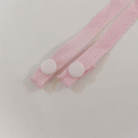 Image de Chaînes Lanière de Cou Collier Sangle pour Masque et Lunettes en Coton Rose Réglable 63cm long, 1 Pièce