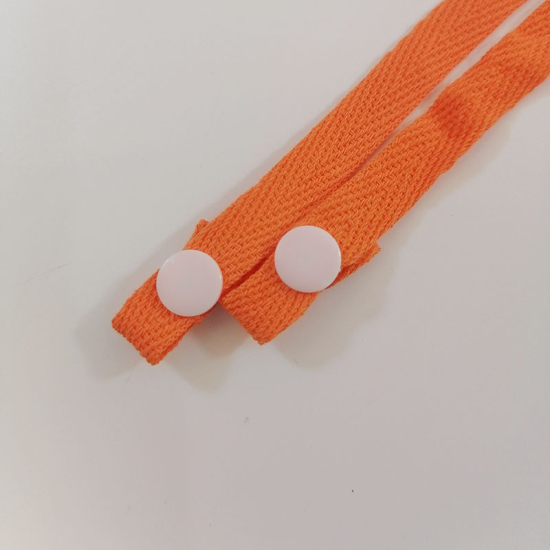 Picture of Cotton Face Mask Neck Strap Lariat Lanyard Necklace Orange Adjustable 63cm long, 1 Piece