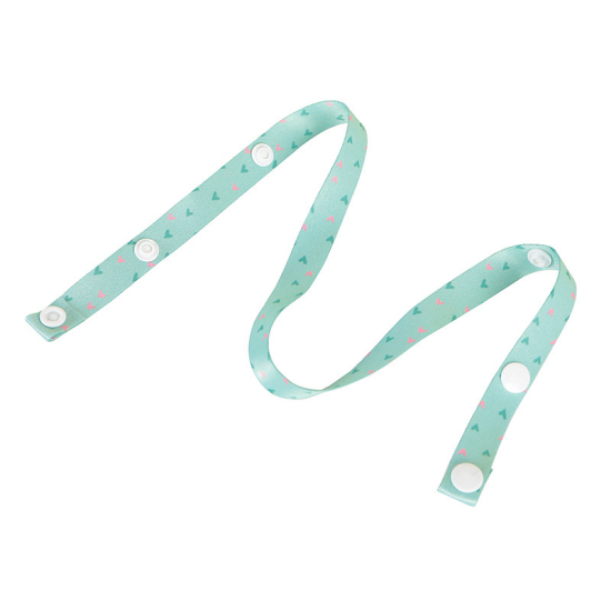 Picture of Polyester Face Mask Neck Strap Lariat Lanyard Necklace Heart Mint Green Adjustable 62cm long, 1 Piece