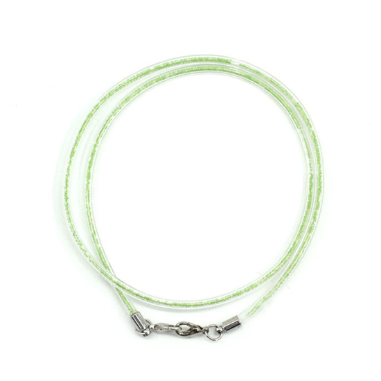 Glass Face Mask And Glasses Neck Strap Lariat Lanyard Necklace Light Green 52cm(20 4/8") long, 1 Piece の画像
