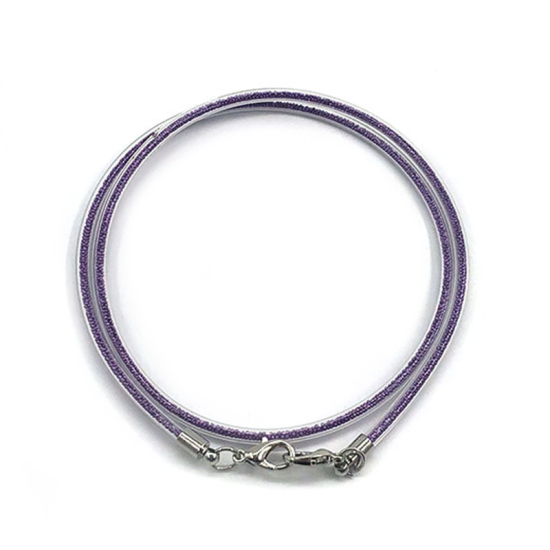 Bild von Glass Face Mask And Glasses Neck Strap Lariat Lanyard Necklace Purple 52cm(20 4/8") long, 1 Piece