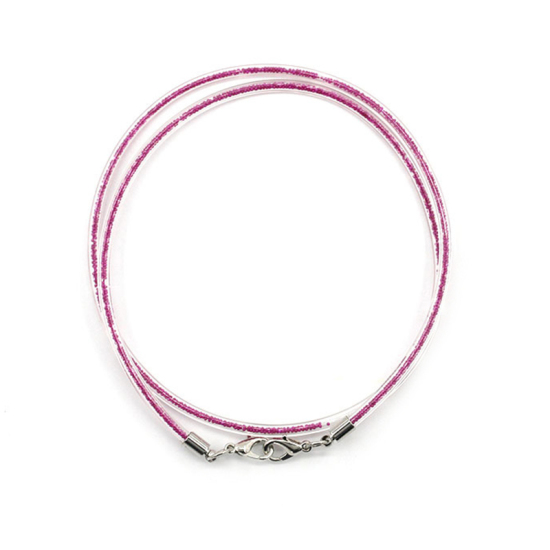 Bild von Glass Face Mask And Glasses Neck Strap Lariat Lanyard Necklace Fuchsia 52cm(20 4/8") long, 1 Piece