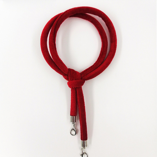 Picture of Polyester Face Mask And Glasses Neck Strap Lariat Lanyard Necklace Red 70cm(27 4/8") long, 1 Piece