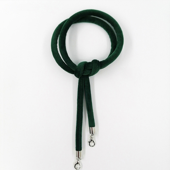Picture of Polyester Face Mask And Glasses Neck Strap Lariat Lanyard Necklace Green 70cm(27 4/8") long, 1 Piece