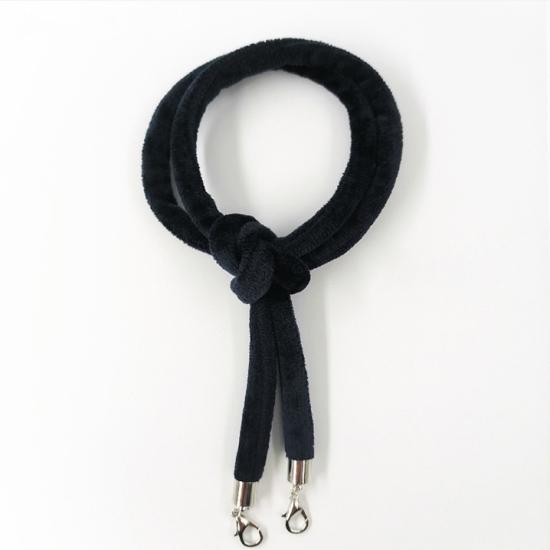 Picture of Polyester Face Mask And Glasses Neck Strap Lariat Lanyard Necklace Dark Blue 70cm(27 4/8") long, 1 Piece