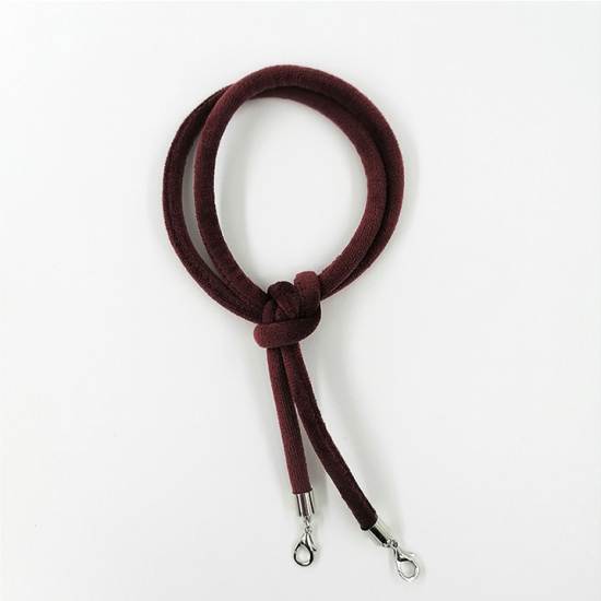 Picture of Polyester Face Mask And Glasses Neck Strap Lariat Lanyard Necklace Brown 70cm(27 4/8") long, 1 Piece