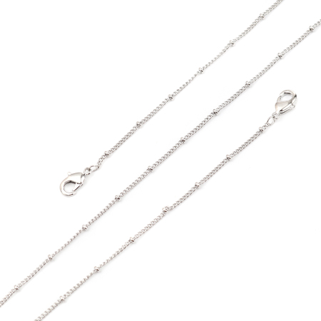 Imagen de Nueva Moda Zamak Mascarilla y Gafas Collar con Cordón Lariat con Correa para el Cuello Link Curb Chain Tono de Plata Plano Redondo 62cm longitud, 1 Unidad
