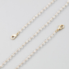 Picture of Zinc Based Alloy Face Mask And Glasses Neck Strap Lariat Lanyard Necklace Gold Plated Round Transparent Clear 52cm(20 4/8") long, 1 Piece