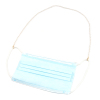 Picture of Zinc Based Alloy Face Mask And Glasses Neck Strap Lariat Lanyard Necklace Gold Plated Round Transparent Clear 52cm(20 4/8") long, 1 Piece