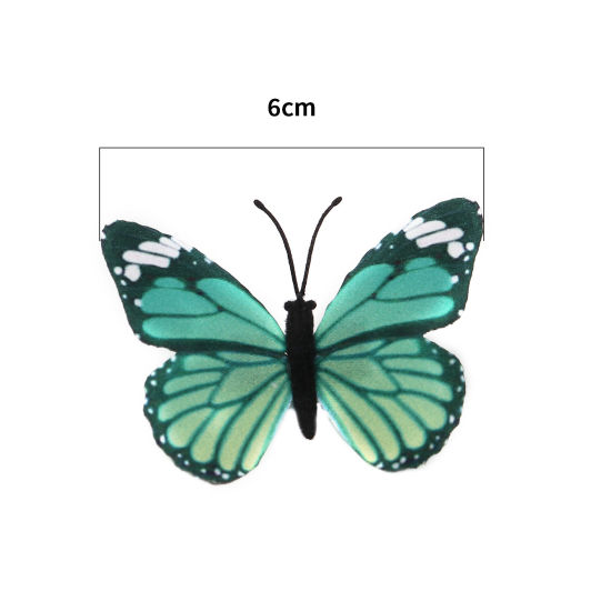 Imagen de Tejido Insecto Pin Broches Mariposa Al Azar 60mm x 50mm, 5 Unidades
