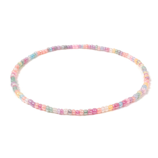 Picture of Glass Beaded Necklace Multicolor 40cm(15 6/8") long, 1 Piece