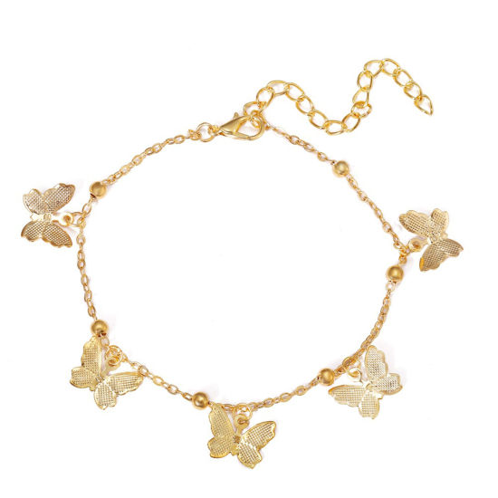 Picture of Anklet Gold Plated Butterfly Animal 1 Piece