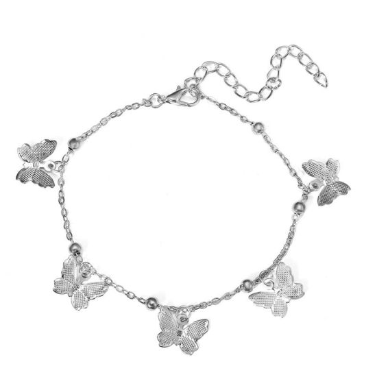 Picture of Anklet Silver Tone Butterfly Animal 1 Piece
