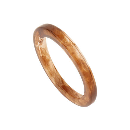 Picture of Resin Unadjustable Rings Amber Circle Ring 2 PCs