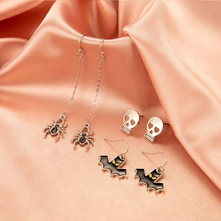 Изображение Хэллоуин Серьги Шпильки Смешанный 1 Комплект ( 3 Пара/Комплект)